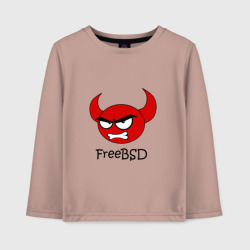 Детский лонгслив хлопок FreeBSD демон