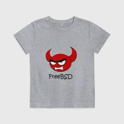 Детская футболка хлопок FreeBSD демон