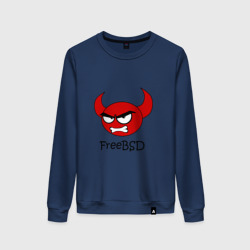 Женский свитшот хлопок FreeBSD демон