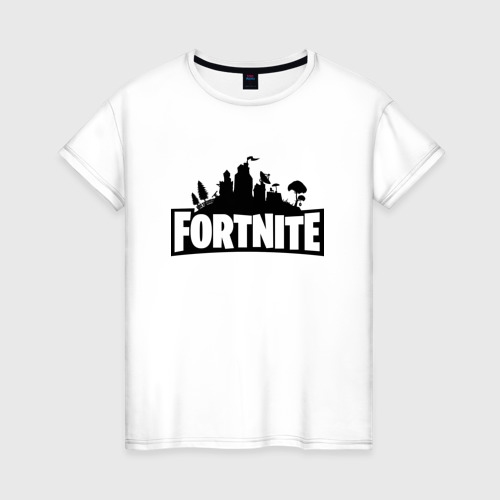 Женская футболка хлопок Fortnite, цвет белый