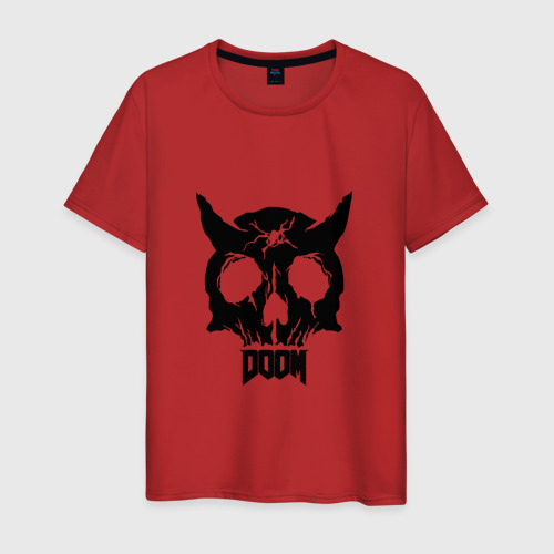 Мужская футболка хлопок Doom , цвет красный