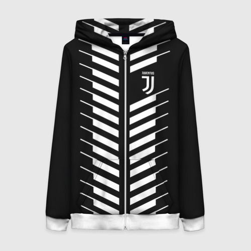 Женская толстовка 3D на молнии Juventus 2018 Creative #2, цвет белый