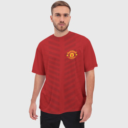 Мужская футболка oversize 3D Manchester United Creative #1 - фото 2