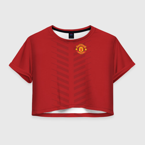 Женская футболка Crop-top 3D Manchester United Creative #1, цвет 3D печать