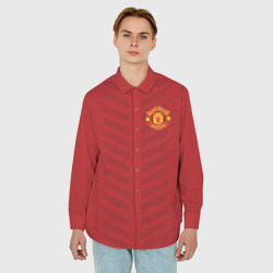 Мужская рубашка oversize 3D Manchester United Creative #1 - фото 2
