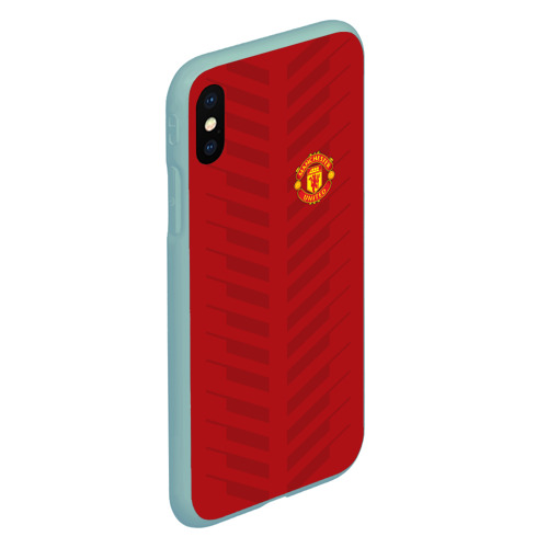 Чехол для iPhone XS Max матовый Manchester United Creative #1, цвет мятный - фото 3