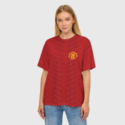 Женская футболка oversize 3D Manchester United Creative #1 - фото 2