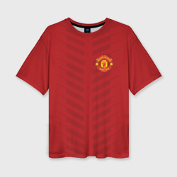 Женская футболка oversize 3D Manchester United Creative #1