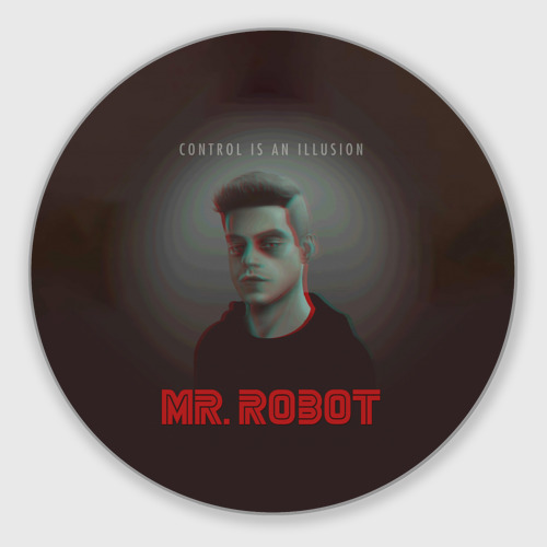 Круглый коврик для мышки Mr Robot