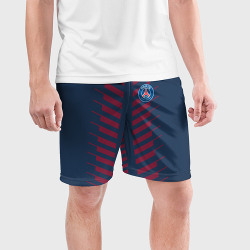 Мужские шорты спортивные PSG logo original uniform ПСЖ форма, цвет 3D печать - фото 3