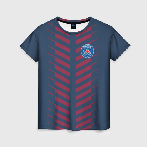 Женская футболка 3D PSG logo original uniform ПСЖ форма, цвет 3D печать