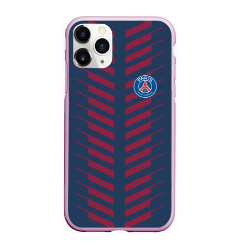 Чехол для iPhone 11 Pro Max матовый PSG logo original uniform ПСЖ форма, цвет розовый