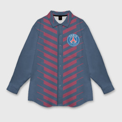 Женская рубашка oversize 3D PSG logo original uniform ПСЖ форма