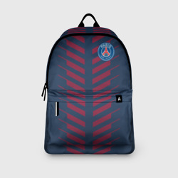 Рюкзак с принтом PSG logo original uniform ПСЖ форма для любого человека, вид спереди №3. Цвет основы: белый