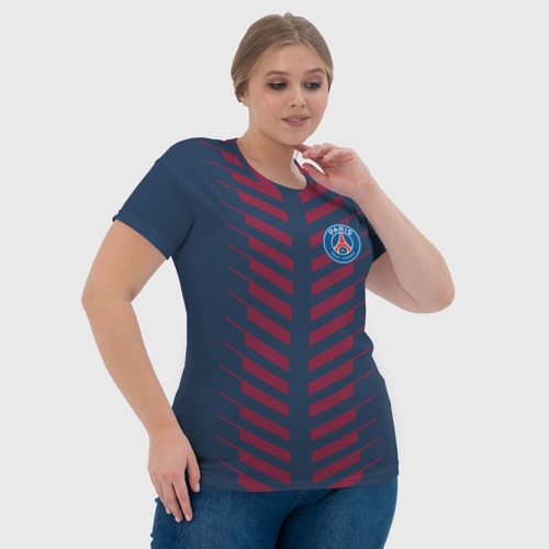 Женская футболка 3D PSG logo original uniform ПСЖ форма, цвет 3D печать - фото 6