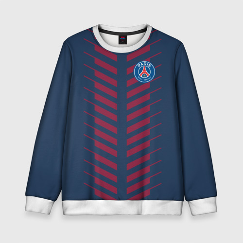 Детский свитшот 3D PSG logo original uniform ПСЖ форма, цвет 3D печать