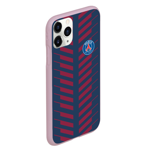 Чехол для iPhone 11 Pro матовый PSG logo original uniform ПСЖ форма, цвет розовый - фото 3