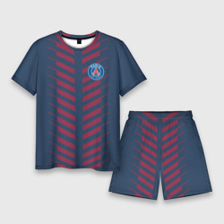 Мужской костюм с шортами 3D PSG logo original uniform ПСЖ форма