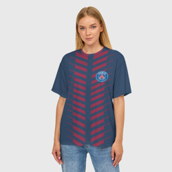 Женская футболка oversize 3D PSG logo original uniform ПСЖ форма - фото 2