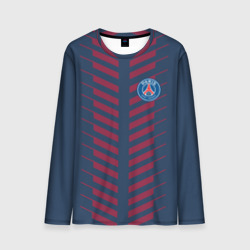 Мужской лонгслив 3D PSG logo original uniform ПСЖ форма