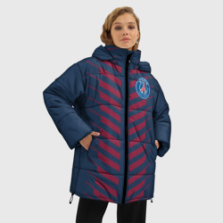 Женская зимняя куртка Oversize PSG logo original uniform ПСЖ форма - фото 2