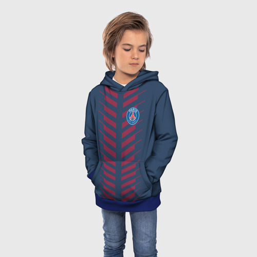 Детская толстовка 3D PSG logo original uniform ПСЖ форма, цвет синий - фото 3