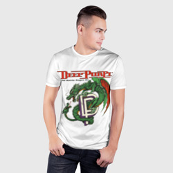 Мужская футболка 3D Slim Deep Purple - green dragon - фото 2