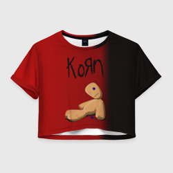 Женская футболка Crop-top 3D Korn