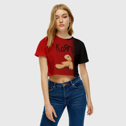 Женская футболка Crop-top 3D Korn - фото 2