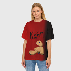 Женская футболка oversize 3D Korn - фото 2