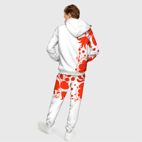 Мужской костюм с толстовкой 3D Russia - White Collection 2018, цвет белый - фото 4