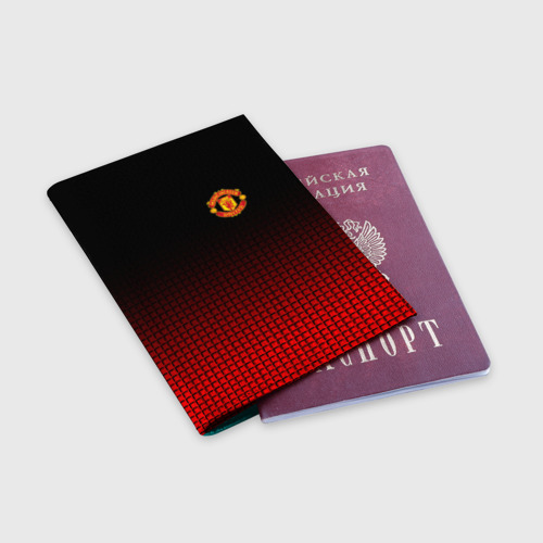 Обложка для паспорта матовая кожа Манчестер Юнайтед FCMU Manchester united, цвет бирюзовый - фото 3