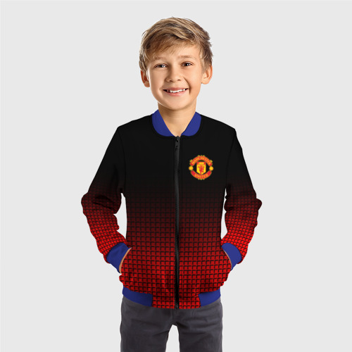 Детский бомбер 3D Манчестер Юнайтед FCMU Manchester united, цвет синий - фото 4