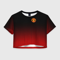 Женская футболка Crop-top 3D Манчестер Юнайтед FCMU Manchester united