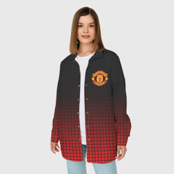 Женская рубашка oversize 3D Манчестер Юнайтед FCMU Manchester united - фото 2