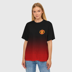 Женская футболка oversize 3D Манчестер Юнайтед FCMU Manchester united - фото 2