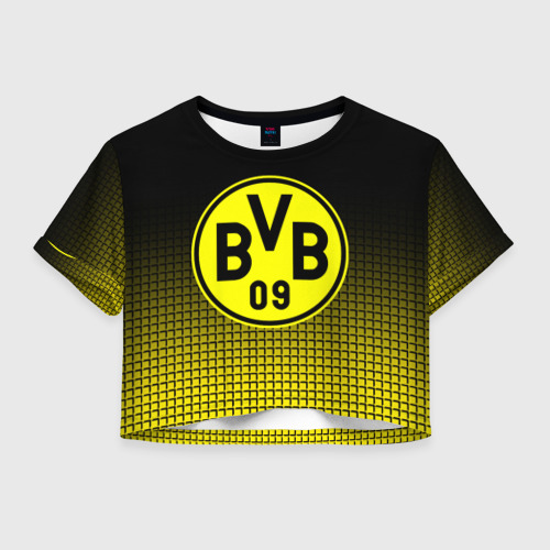 Женская футболка Crop-top 3D FC Borussia 2018 Original #1, цвет 3D печать