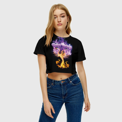 Женская футболка Crop-top 3D Deep Purple - фото 3