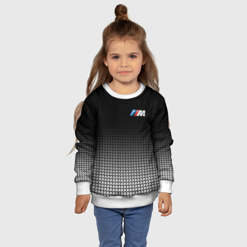 Детский свитшот 3D BMW 2018 Black and White III, цвет 3D печать - фото 7
