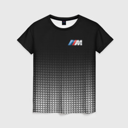 Женская футболка 3D BMW 2018 Black and White III
