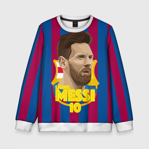 Детский свитшот 3D Lionel Messi Barcelona, цвет 3D печать