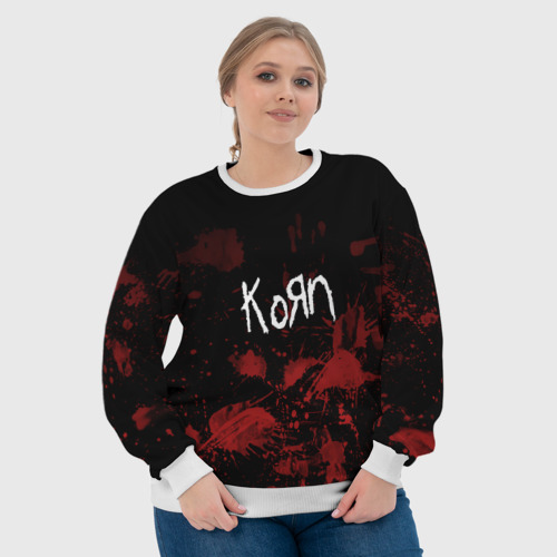 Женский свитшот 3D Korn, цвет 3D печать - фото 6