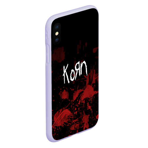 Чехол для iPhone XS Max матовый Korn, цвет светло-сиреневый - фото 3