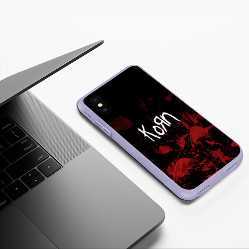 Чехол для iPhone XS Max матовый Korn, цвет светло-сиреневый - фото 5