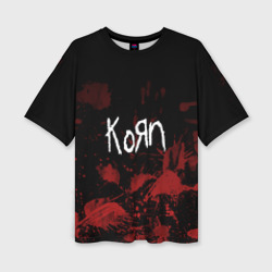 Женская футболка oversize 3D Korn