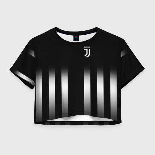 Женская футболка Crop-top 3D Juventus 2018 Line, цвет 3D печать