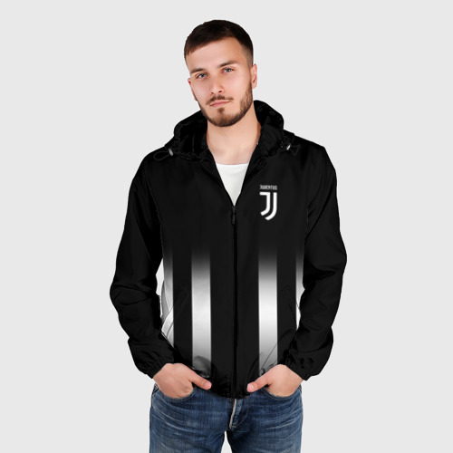 Мужская ветровка 3D Juventus 2018 Line, цвет черный - фото 3