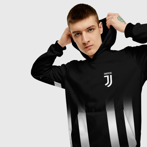 Мужская толстовка 3D Juventus 2018 Line, цвет черный - фото 5