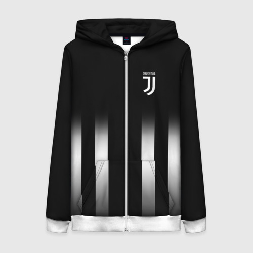 Женская толстовка 3D на молнии Juventus 2018 Line, цвет белый