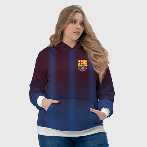 Женская толстовка 3D FC Barcelona Gradient - фото 6